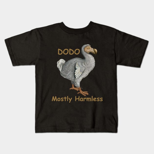 Dodo - Mostly Harmless Kids T-Shirt by kestrelle